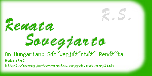 renata sovegjarto business card